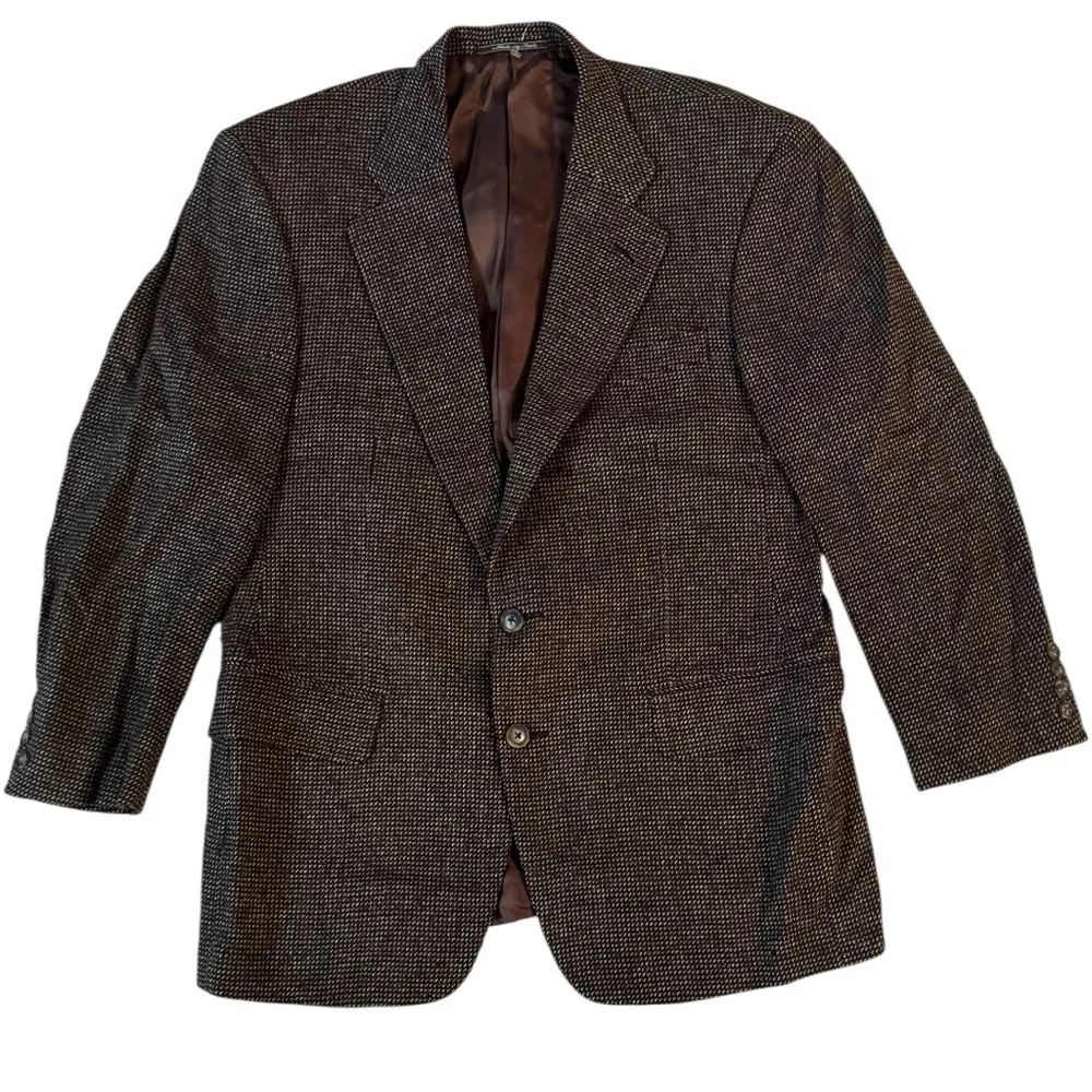 Neiman Marcus Ermenegildo‎ Zegna Dark Brown Tweed Blazer